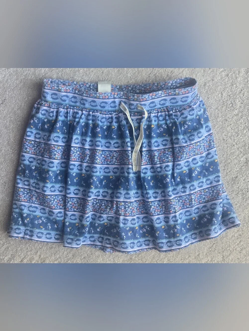 OshKosh B'gosh Blue Floral-Striped Mini Skirt